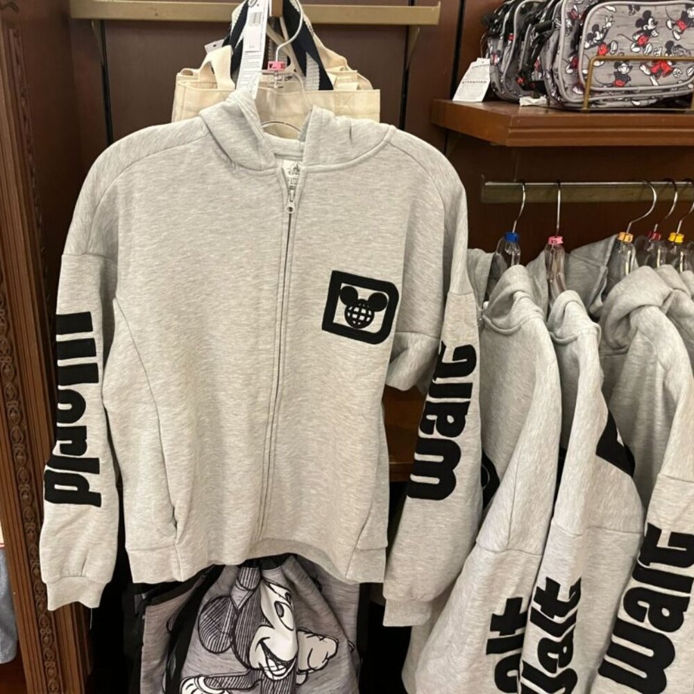 Walt Disney World Castle Mickey Zip-Up Grey Hoodie - NWT - Picture 5 of 7